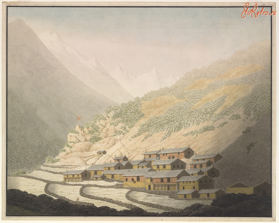 Индия - Пограничное село Бутан, Кумаон, 1812