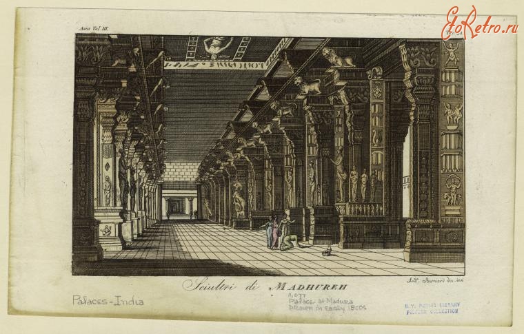 Индия - Интерьер дворца Мадхур, 1823-1838