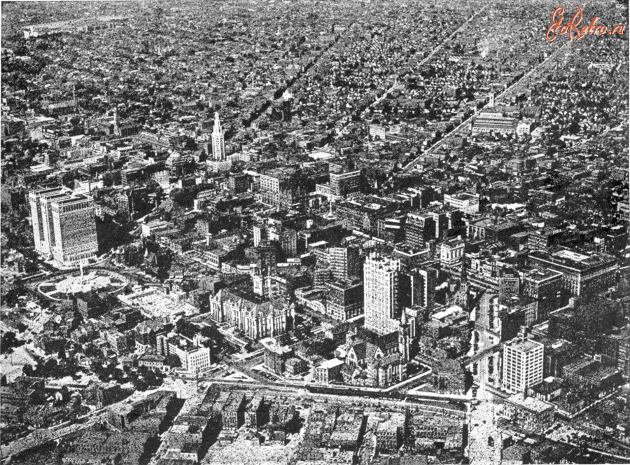 Штат Нью-Йорк - Aerial view of downtown Buffalo США , Нью-Йорк (штат)