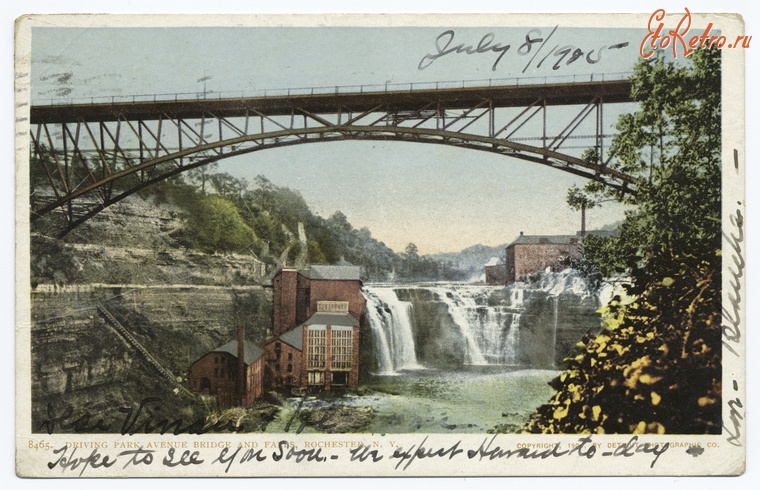 Штат Нью-Йорк - Штат Нью-Йорк. Мосты. Ниагарский водопад и мост, 1901