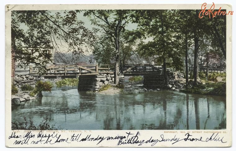Штат Нью-Йорк - Штат Нью-Йорк. Мосты. Оук-Стрит-Бридж, 1903