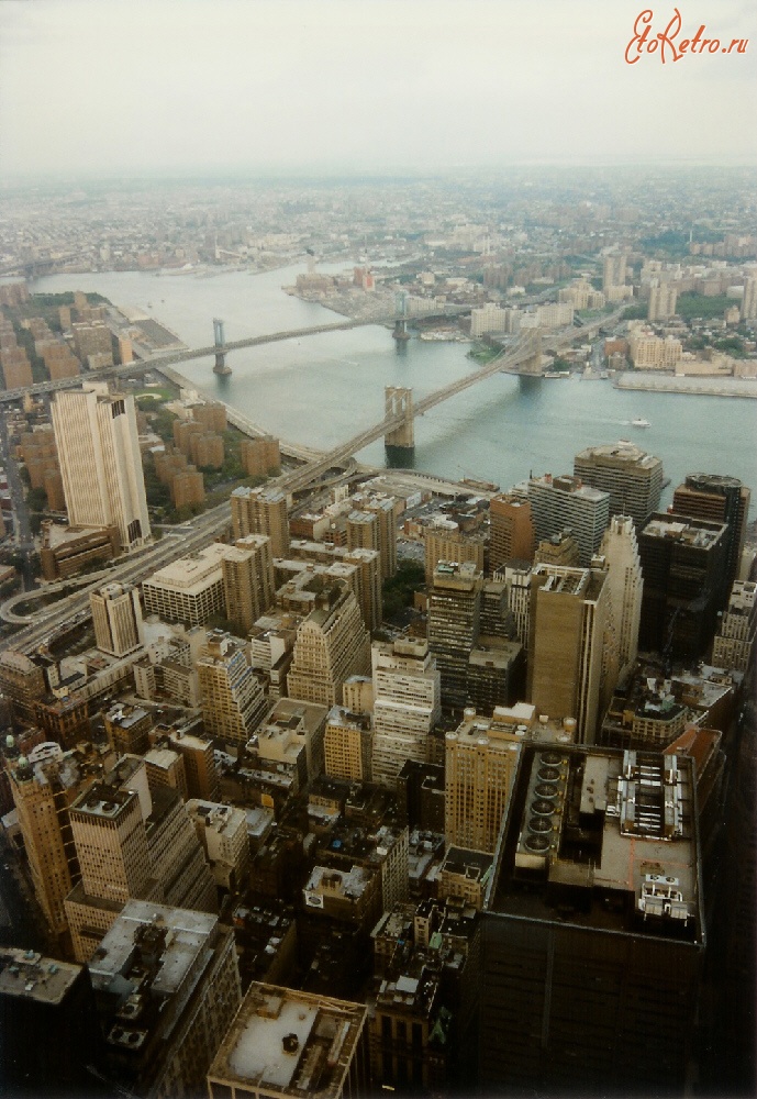 Нью-Йорк - Brooklyn Bridge Manhattan Bridge США,  Нью-Йорк (штат),  Нью-Йорк,  Бруклин