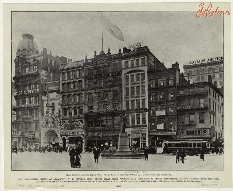 Нью-Йорк - Нью-Йорк. Юнион Сквер. Восточная 14-ая улица, 1910