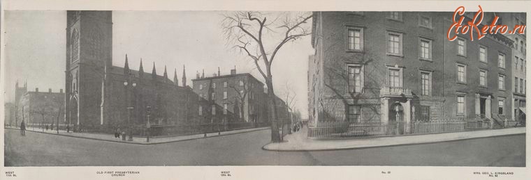 Нью-Йорк - Манхэттен. Пятая авеню, 11-я  и 12-я Западные улицы, 1911