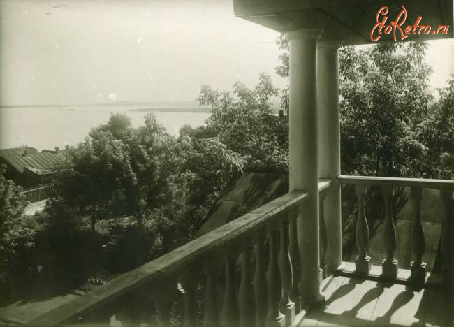 Саратов - Вид на Волгу с балкона дома-музея Н.Г.Чернышевского
