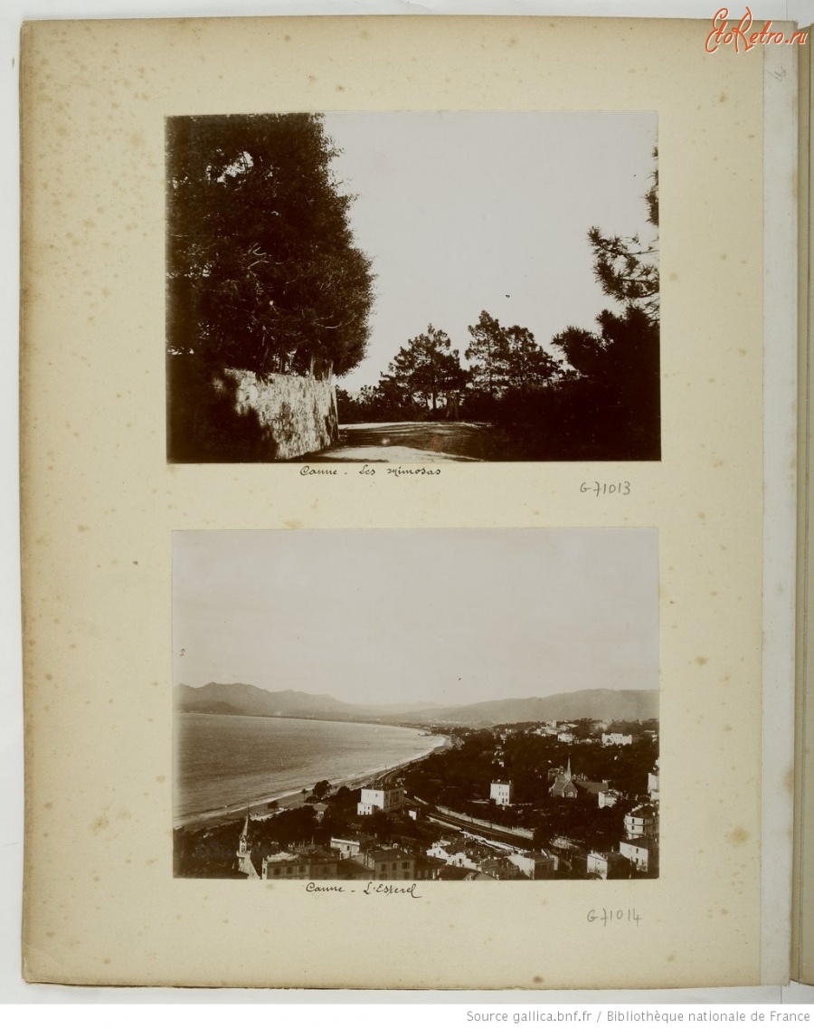 Франция - Лазурный берег. Канны. Вид на город и бухту, 1898