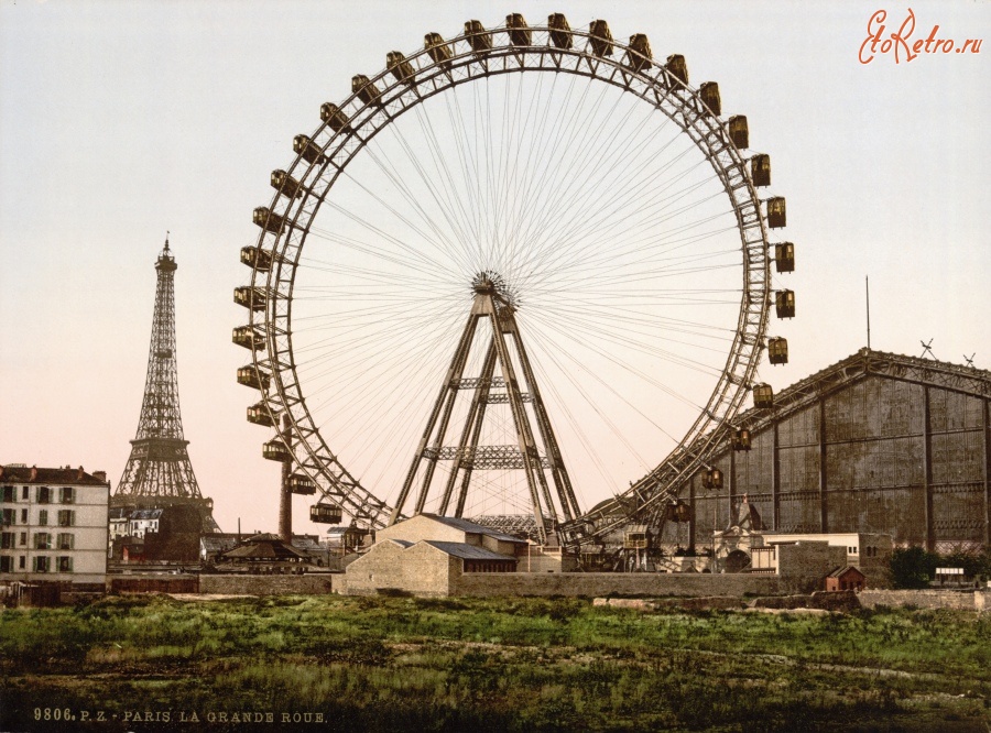 Париж - La grande roue. Paris Франция,  Иль-де-Франс,  Париж