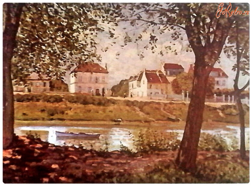 Париж - Деревня на берегу Сены . 1872