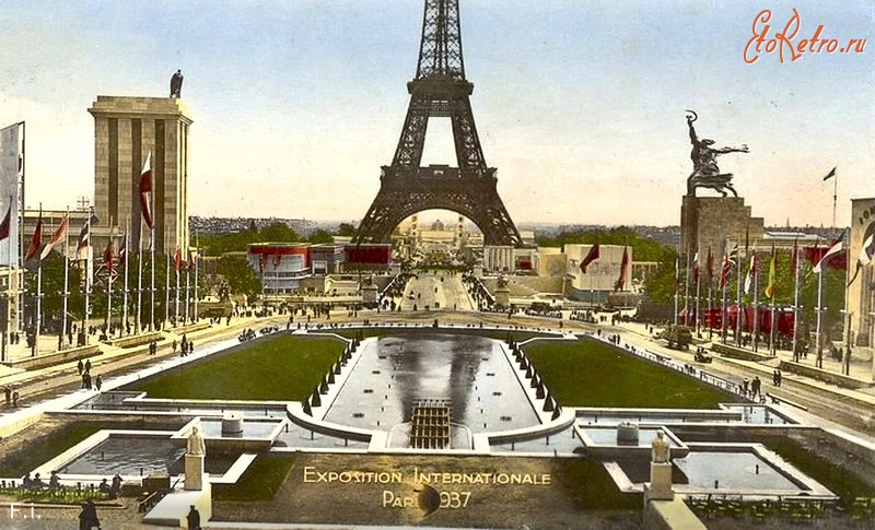 Париж - Противостояние павильонов СССР и Германии на Всемирной выставке в Париже