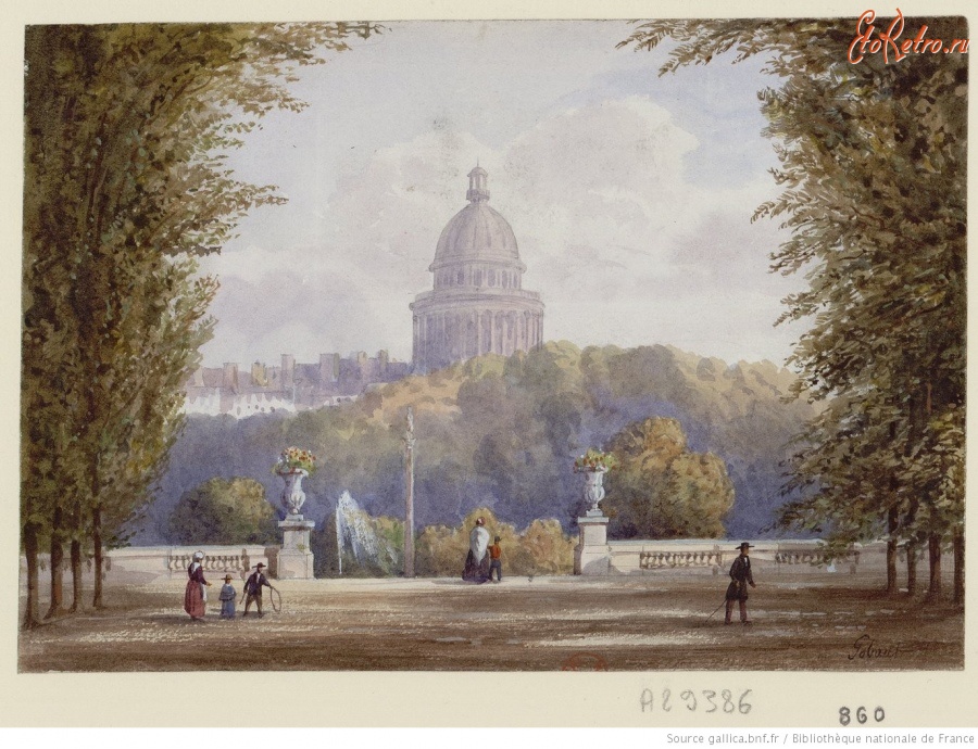 Париж - Люксембургский сад и Пантеон, 1834-1882