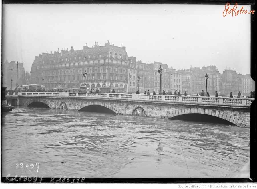 Париж - Мост Сен-Мишель зимой, 1924
