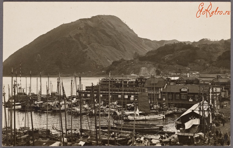 Япония - Гавань в Беппу и гора Такасаки, 1915-1930