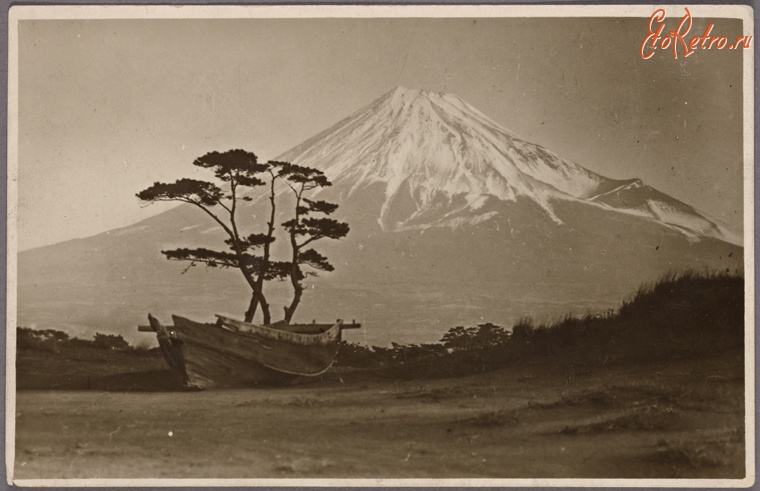 Япония - Гора Фудзияма и сосны, 1919-1922