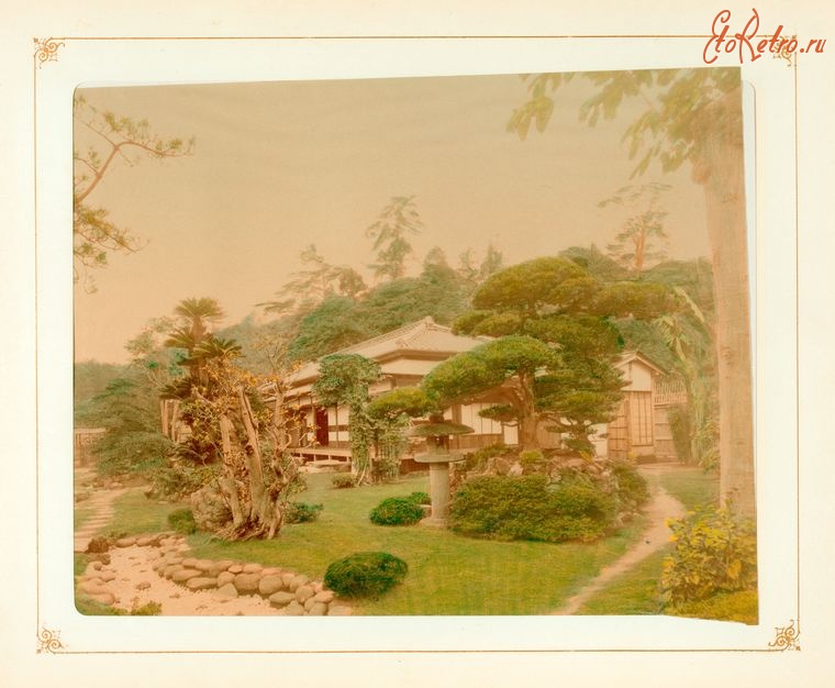 Иокогама - Частный сад в Иокогаме, 1890-1909