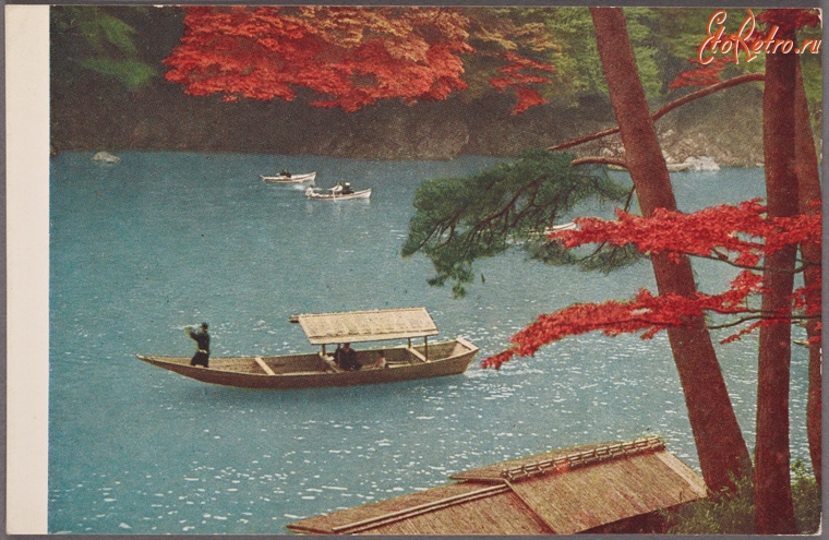 Киото - Осенний вид Арасияма в Киото, 1915-1930