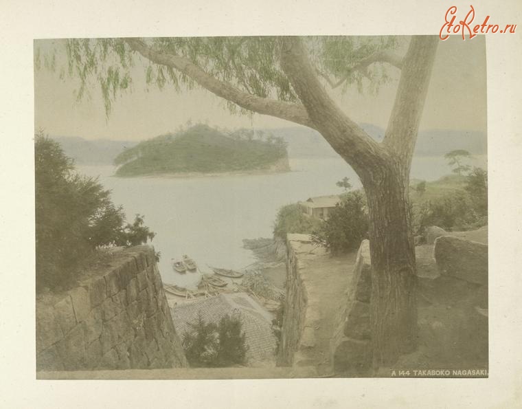 Нагасаки - Вид на залив в Нагасаки, 1890-1899