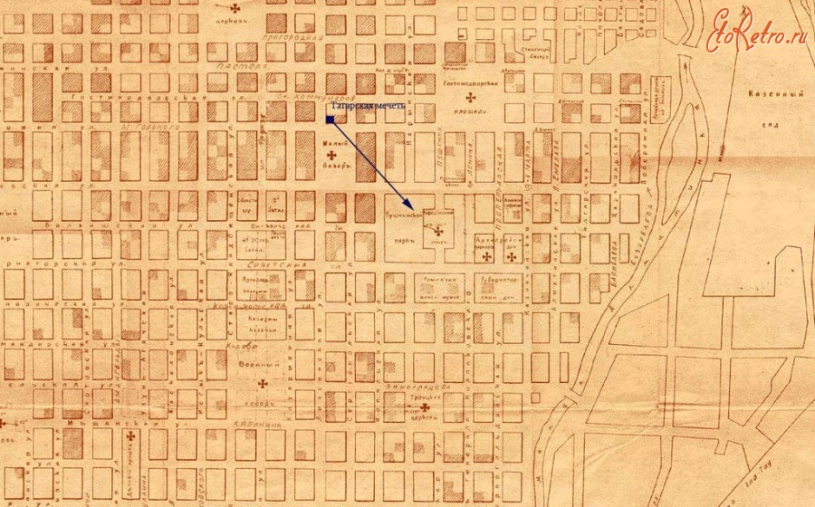 Алма-Ата - Карта-схема города Верный - Алма-Ата, 1910_1930