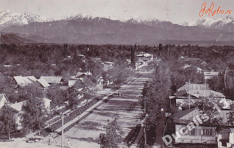 Алма-Ата - Вид Большой Алматинской станицы, 1912