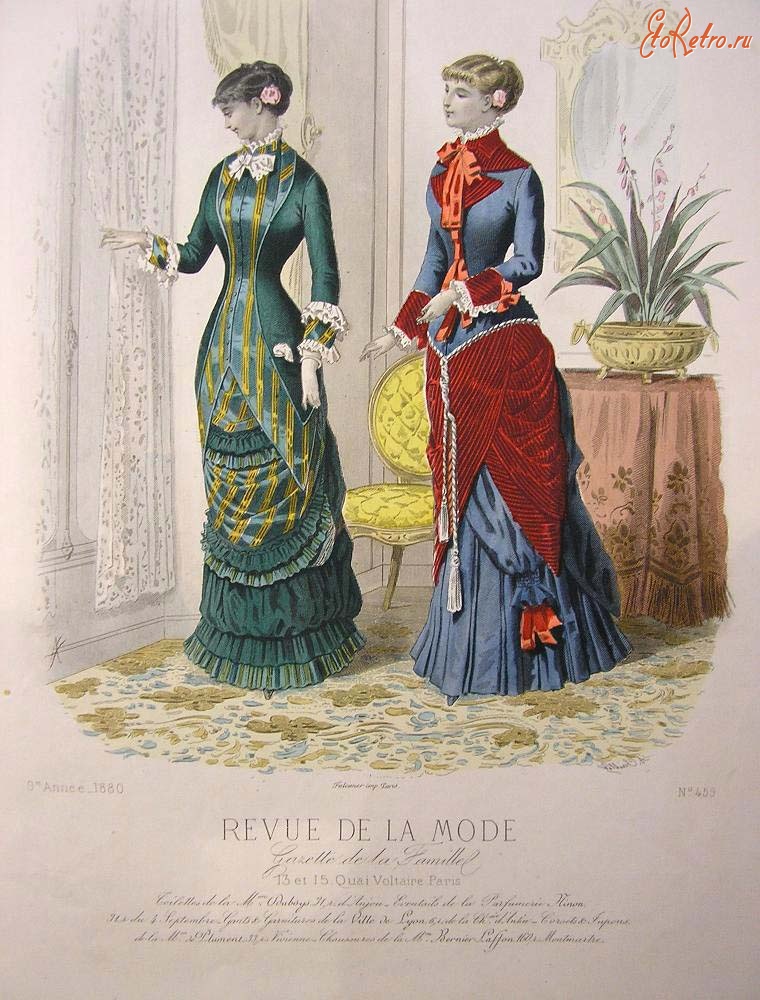 Ретро мода - 1880. REVUE DE LA MODE.  3.