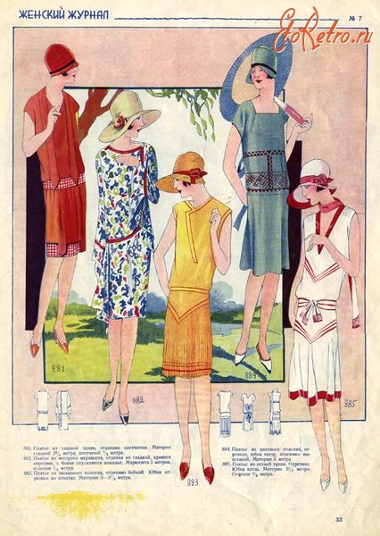 Ретро мода - Женский журнал 1928 год