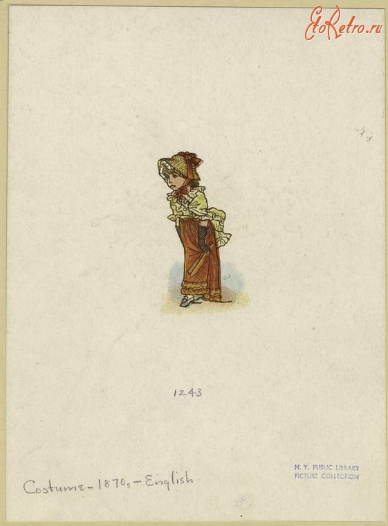 Ретро мода - Детский костюм. Англия, 1870-1879. Одежда для девочки