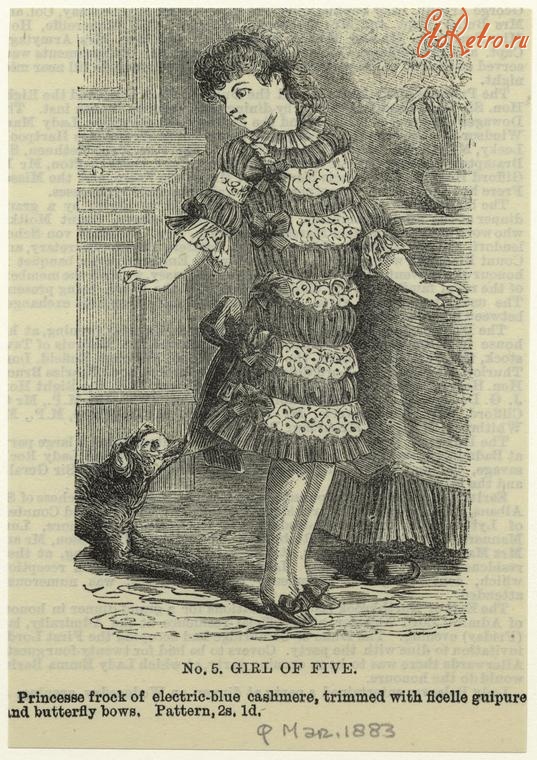 Ретро мода - Детский костюм. Англия, 1880-1889. Платье Принцесса, 1883