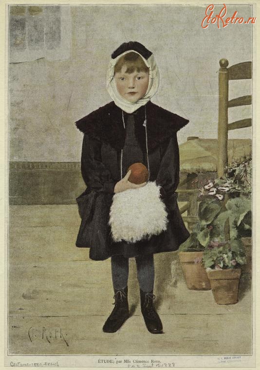 Ретро мода - Детский костюм . Франция, 1880-1889. Одежда для прогулок, 1888