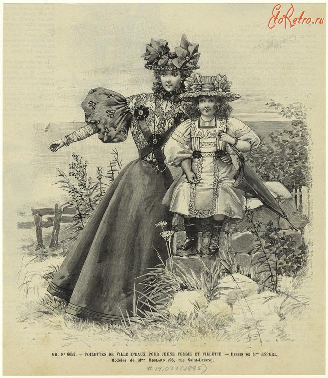 Ретро мода - Детский костюм . Франция, 1890-1899. Прогулочная одежда, 1895