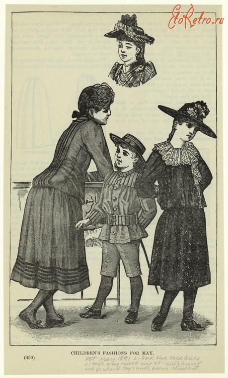 Ретро мода - Детский костюм. США, 1890-1899. Детская мода, май 1891