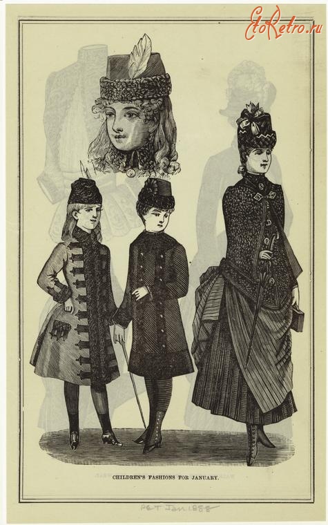 Ретро мода - Детский костюм. США, 1880-1889. Детская мода, январь 1888