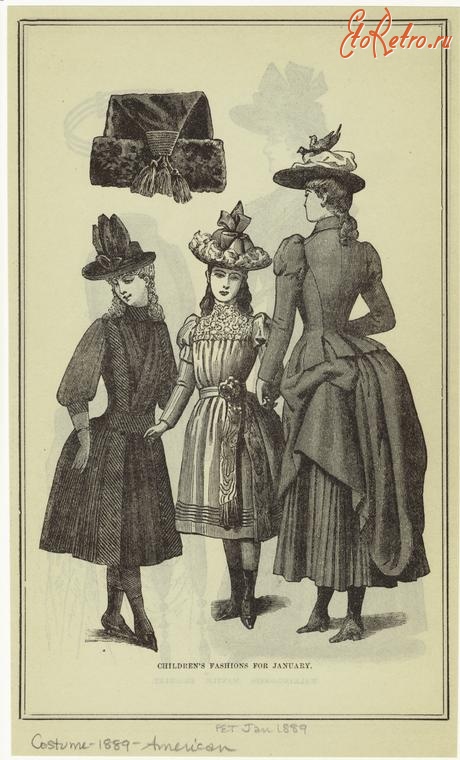 Ретро мода - Детский костюм. США, 1880-1889. Детская мода, январь 1889