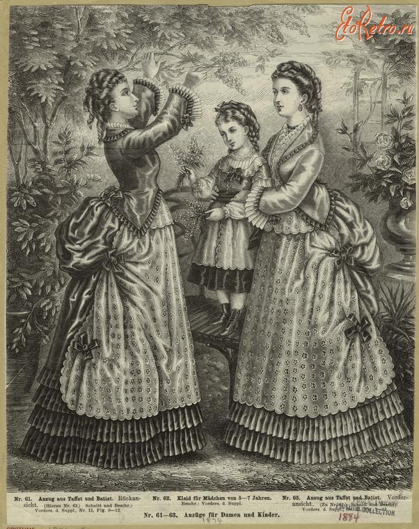 Ретро мода - Детский костюм. Германия, 1870-1879. Одежда для прогулок, 1874