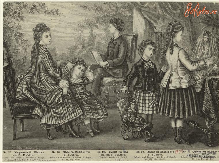 Ретро мода - Детский костюм. Германия, 1870-1879. Домашняя одежда, 1870