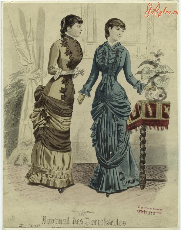 Ретро мода - Женский костюм. Франция, 1880-1889. Одежда для посещений, 1881