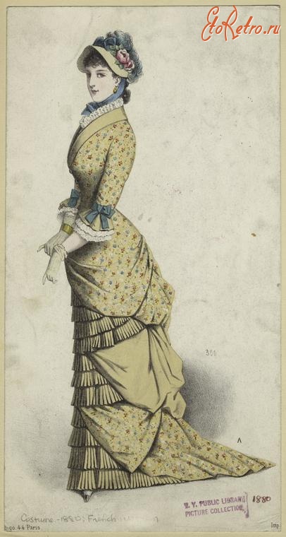 Ретро мода - Женский костюм. Франция, 1880-1889. Одежда для посещений, 1880