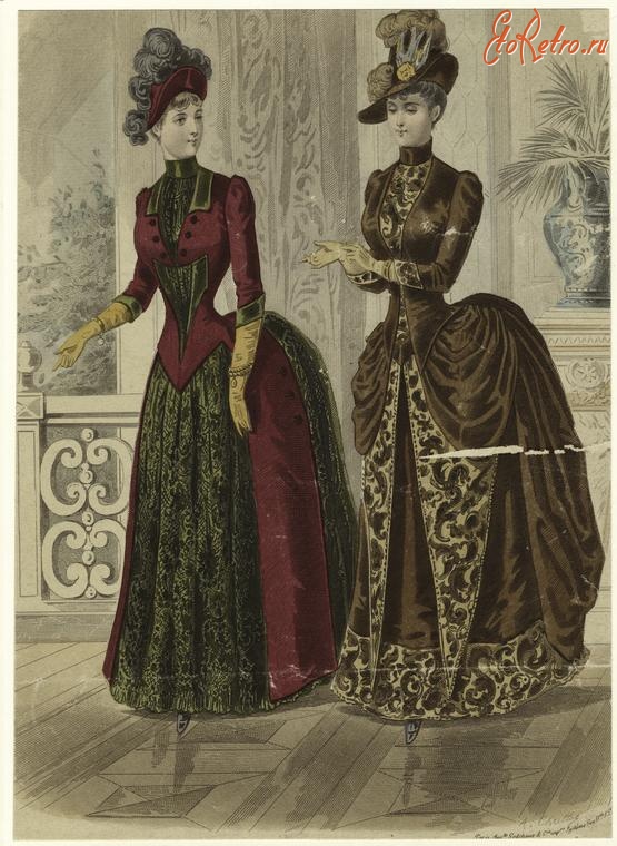 Ретро мода - Женский костюм. Франция, 1870-1879. Одежда для визитов