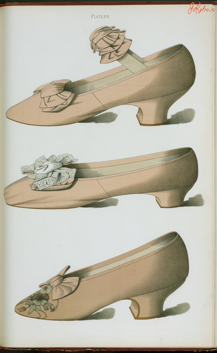 Ретро мода - Атласные и шёлковые туфли цвета гелиотропа