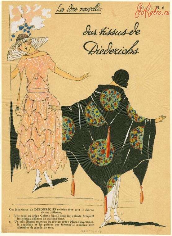 Ретро мода - Костюм 1920-1929. Накидка и платье Дидерикс