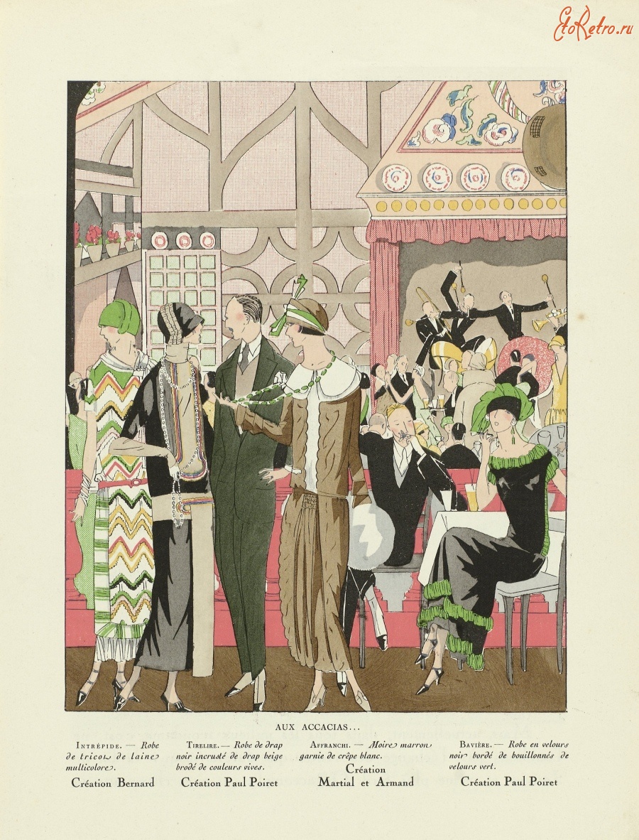 Ретро мода - Вечерние платья платья от Бернара, Пуаре и Арманд, 1924