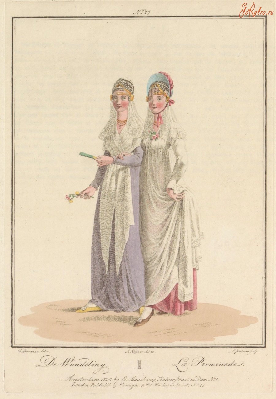 Ретро мода - Батавская Республика. Девушки в костюмах Северной Голландии