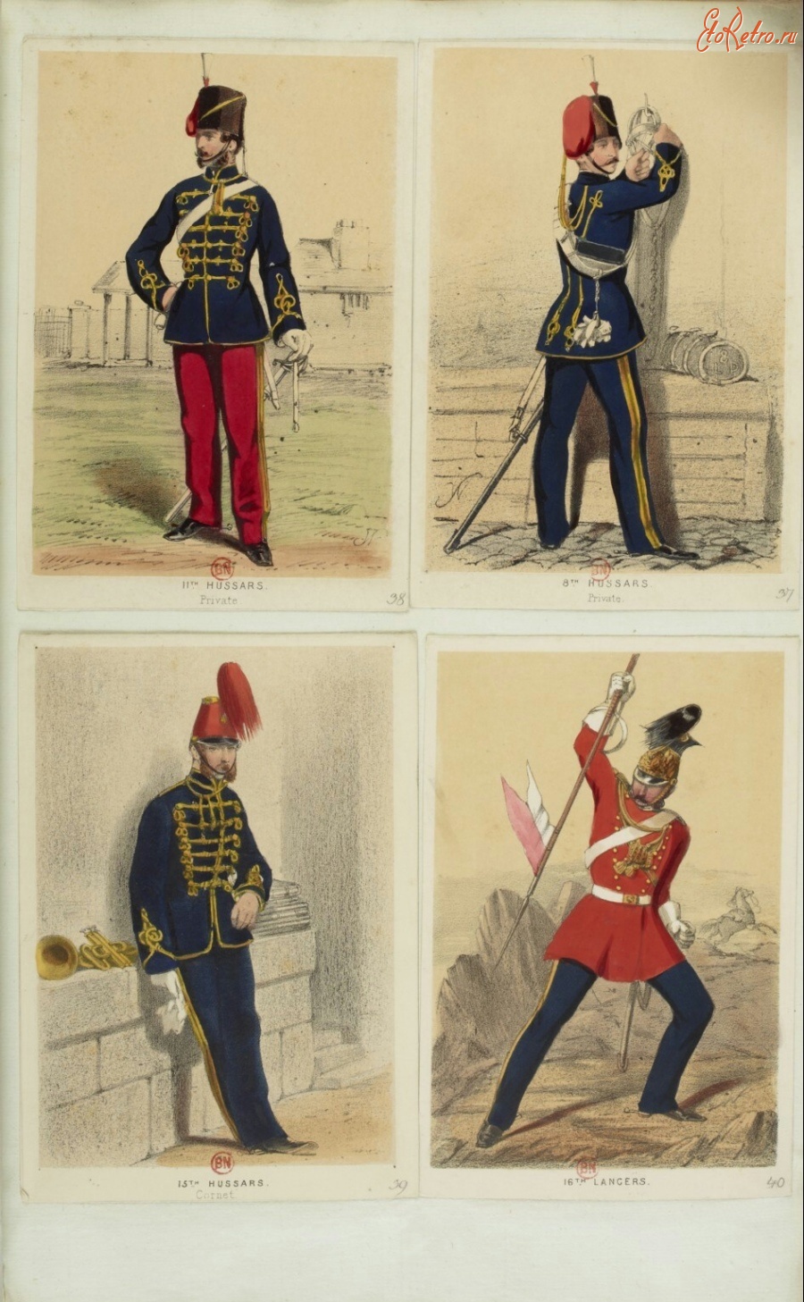 Ретро мода - Униформа 11, 8, 25 и 26  Гусарских полков