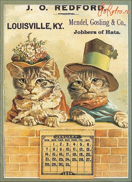 Плакаты - Кошки в старой рекламе