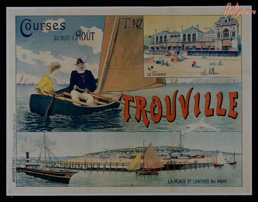 Плакаты - Трувиль. Гонки в августе, 1890-1895