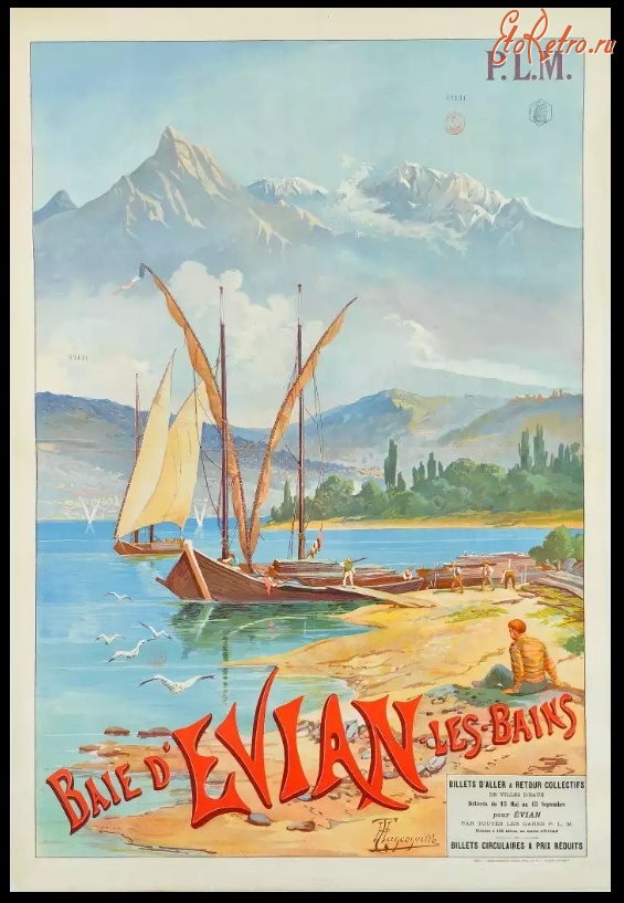 Плакаты - Залив Эвиан, Танконвилль, 1895