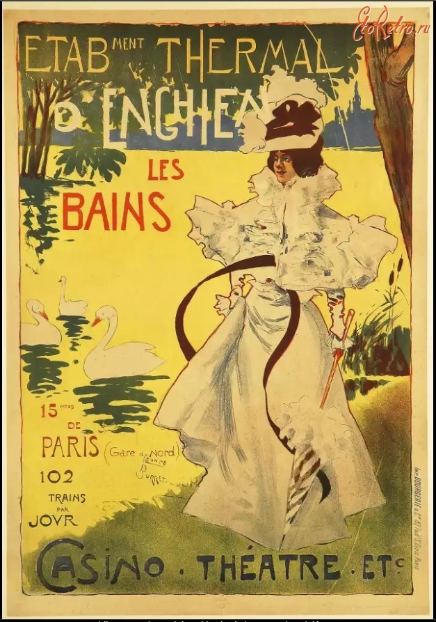 Плакаты - Курорты. Агьен-ле-Бен, 1897