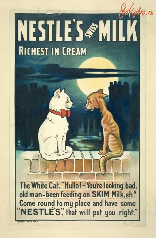 Плакаты - Швейцарское молоко Нестле, 1893-1924