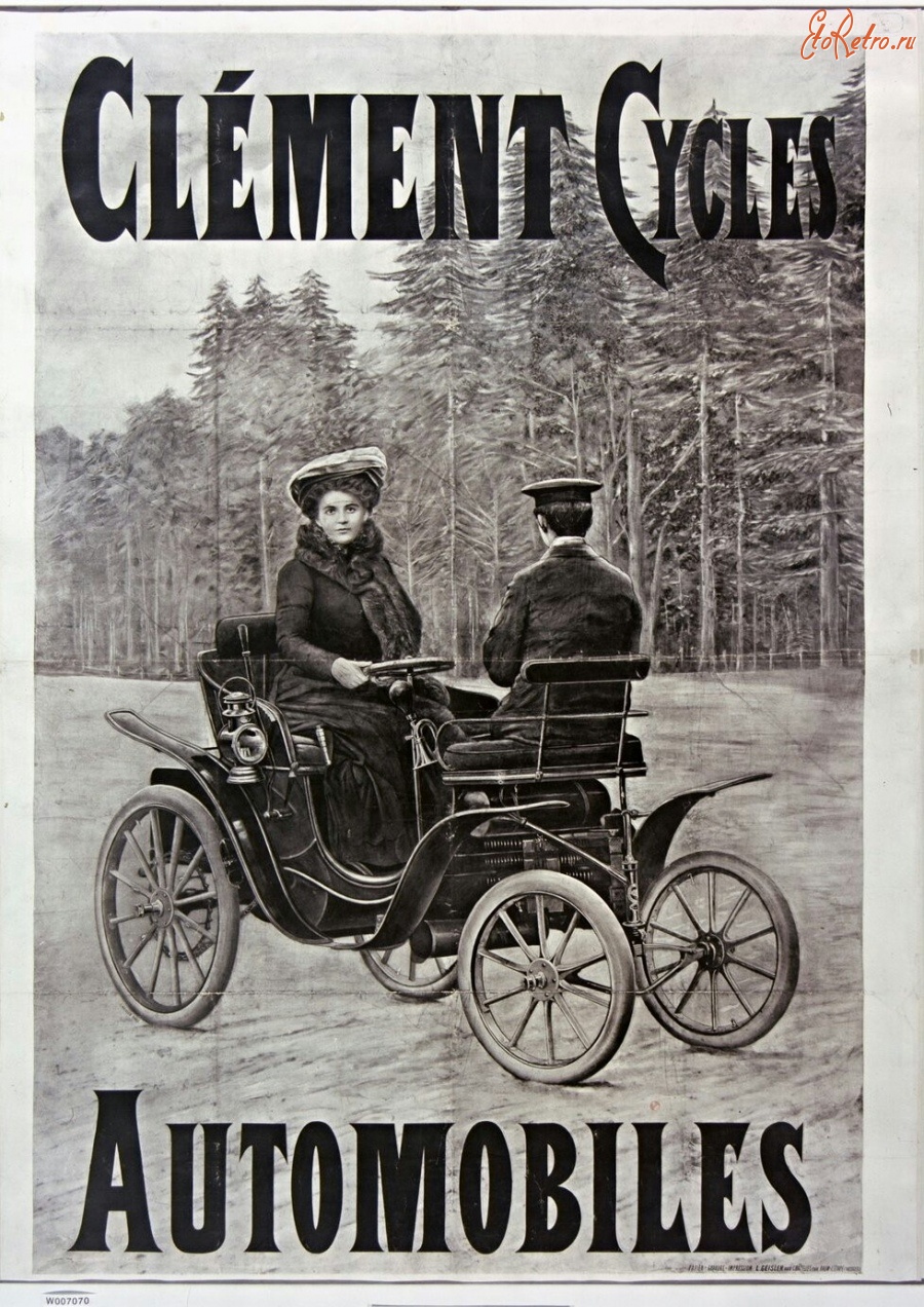 Плакаты - Мотоциклы и автомобили Клеман
