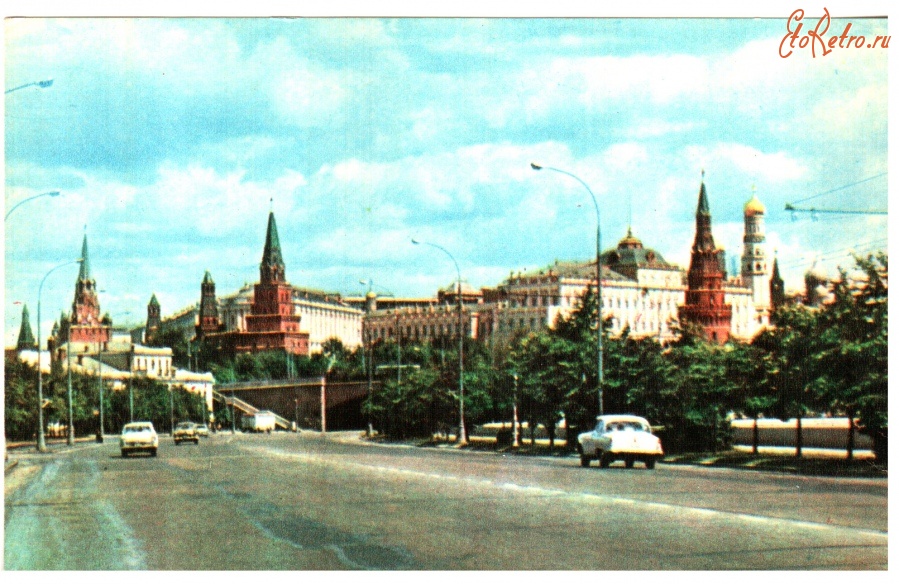 Ретро открытки - Москва. Вид на Кремль