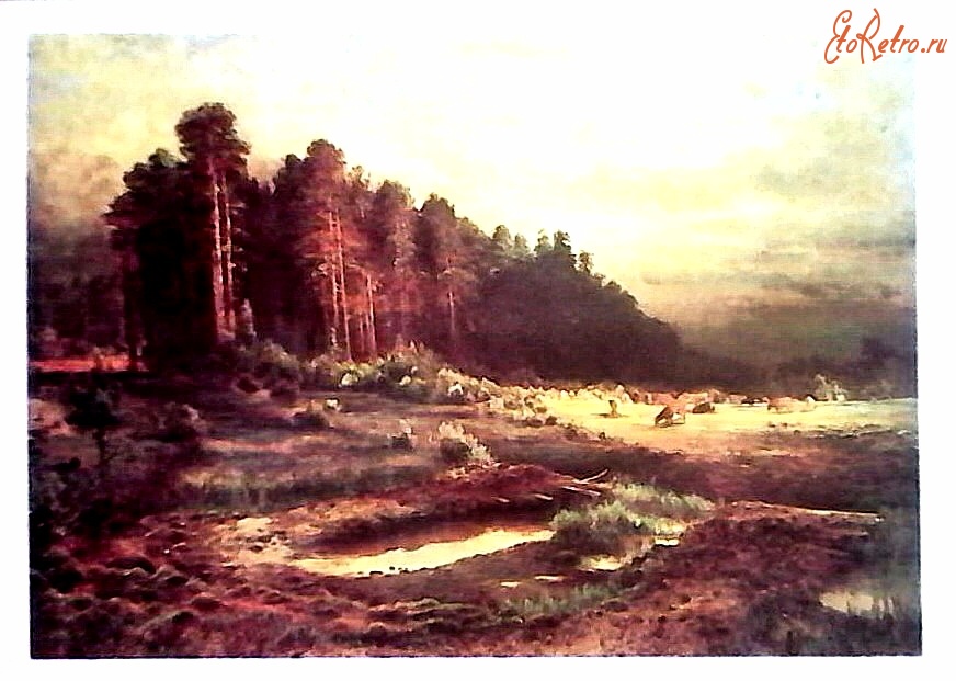 Ретро открытки - Лосиный остров в Сокольниках. 1869