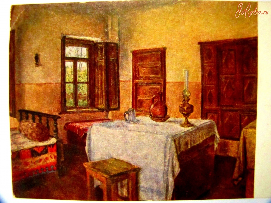 Ретро открытки - Гори.Комната, где родился И.В.Сталин.